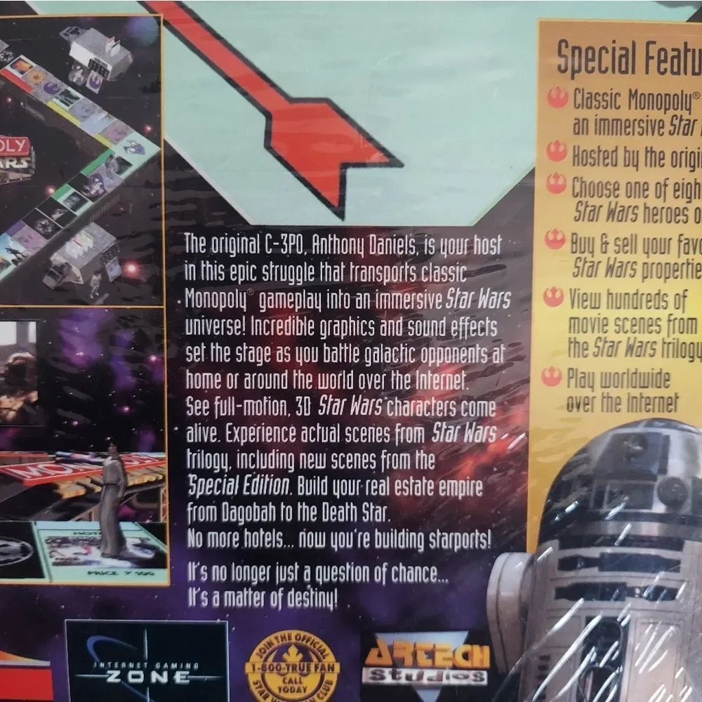 Hasbro Monopoly Star Wars CD-ROM Game - Red and Black